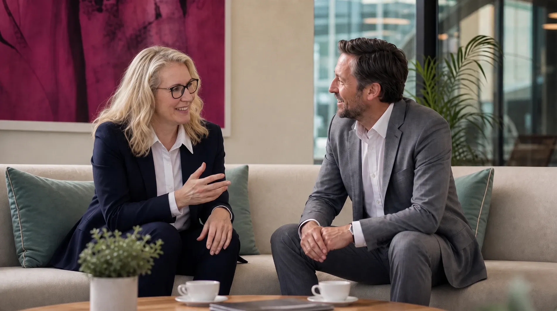 Dr. Anke Tripp advises an entrepreneur